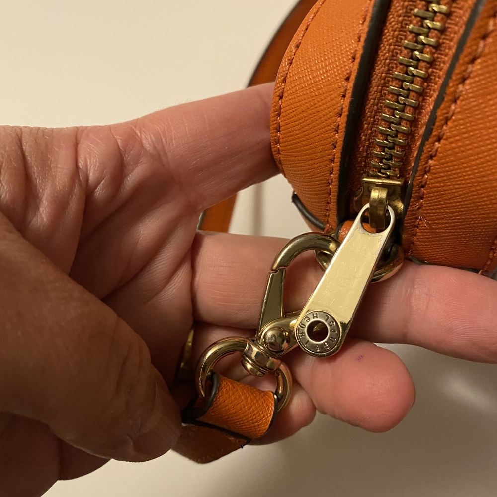 Henri Bendel Orange Leather Camera Crossbody Bag - Picture 4 of 13